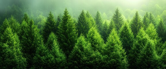 Obraz premium Lush green forest canopy