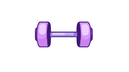 Obraz premium Purple dumbbell fitness workout gym icon