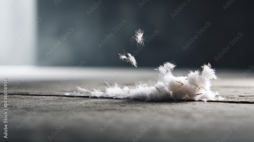 Poster delicate white snowflakes gracefully descend against a dark backdrop, showcasing high contrast and s