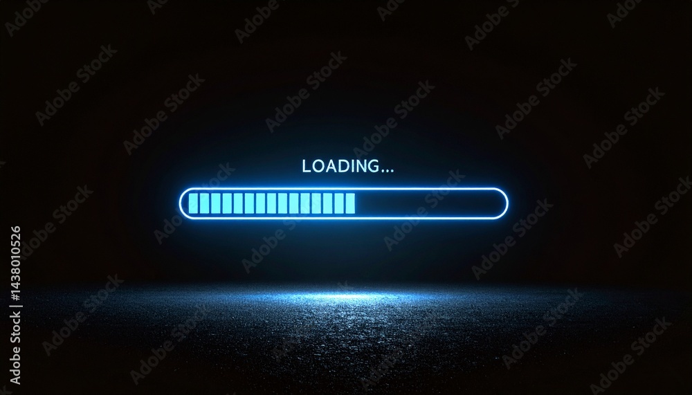 Fototapete a modern blue loading bar with 
