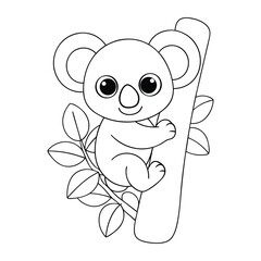 cute koala bcoloring page for kids