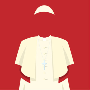 Empty Papal Vestments Vector Illustration - Sede Vacante Concept