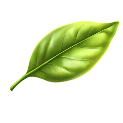 Closeup bright green leaf image