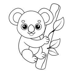 cute koala bcoloring page for kids