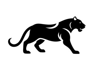 Obraz premium Solid Black Background Image , A completely black image with no details or variations of tiger logo design .