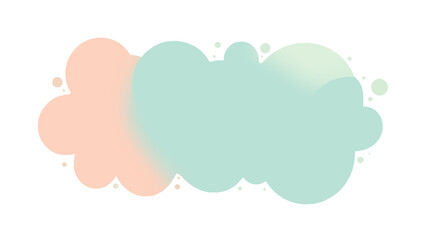 Pink and sky blue color cloud Isolated on transparent background