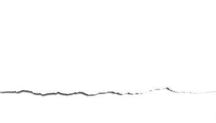 White torn ripped paper isolated on transparent background, design, element