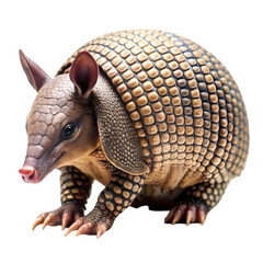 Fototapeta premium Ninebanded Armadillo Stock Photo HighResolution Wildlife Image isolated on transparent background