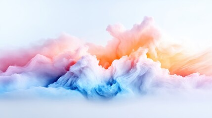 Fototapeta premium Abstract vibrant cloud-like colors