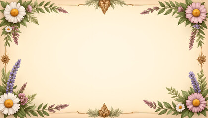 Obraz premium Vintage floral frame design for Mother's Day celebration 