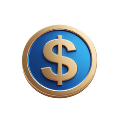 Obraz premium Dollar Sign Coin Clipart PNG