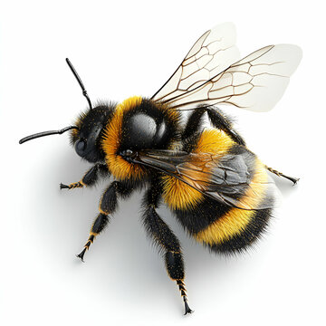 Closeup image of a bumble bee