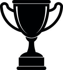 Trophy Silhouette Vector | Award and Achievement Black Vector