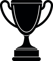 Trophy Silhouette Vector | Award and Achievement Black Vector