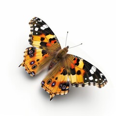 Obraz premium Detailed close-up of a painted lady butterfly.