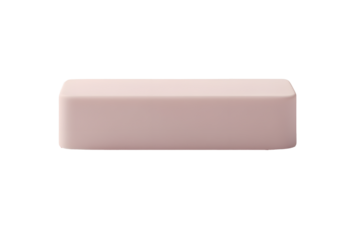 Light pink soap bar square isolated on cutout PNG or transparent background. Perfect for show products. Pattern is beautiful wave. Advertising or product presentation. 