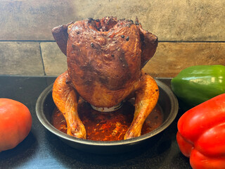 Grilled chicken with fresh vegetables