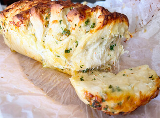 Freshly baked cheese bread