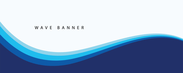 Blue Wave Abstract Corporate Background for Business and Banner Design