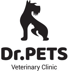 Cat And Dog Pets Veterinary Clinic Logo Template