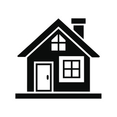 Home silhouette vector, home icon symbol, vector illustration isolated on white background