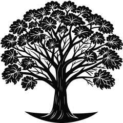 Obraz premium jacaranda trees icon on white background 