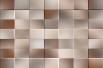 Elegancki wzór z kwadratów w odcieniach beżu i brązu, geometryczna abstrakcja z miękkim efektem światła, nowoczesna tekstura © Henryk Guziak