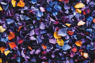 Colorful floral petals in a vibrant, textured arrangement.