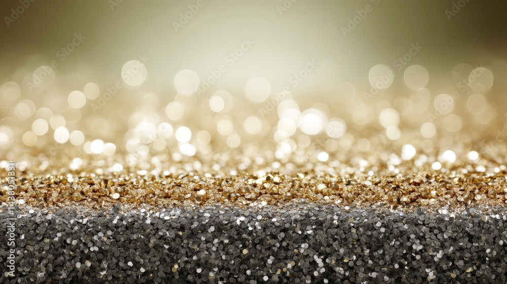 Leinwandbilder a shimmering backdrop features golden and charcoal bokeh lights, creating a luxurious and abstract a