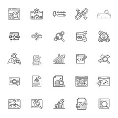 25 SEO and Web Optimization Icons set
