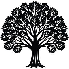 Obraz premium Mahogany trees icon on white background 