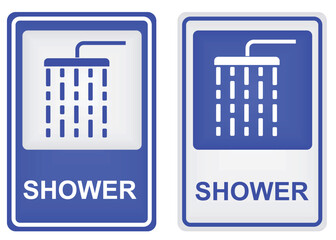 Shower square sign. vector illustration