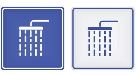 Shower square sign. vector illustration