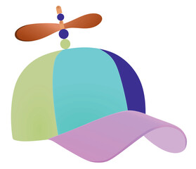 Colorful propeller hat. vector illustration