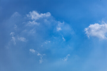 Fototapeta premium Beautiful Cumulus Clouds Against a Vibrant Blue Sky