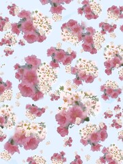 watercolor background with flowers