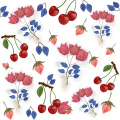 seamless pattern with cherry