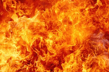 Intense, vibrant flames