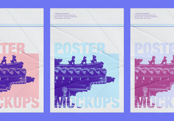 Isolated Retro Poster Mockup