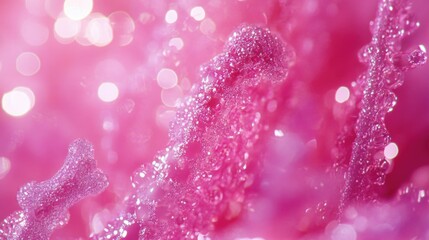 This image captures a close-up view of sparkling, microscopic confetti particles floating in the air. The confetti appears to be composed of small, irregularly shaped pieces that create a lively and