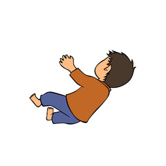 落ちる子供線画ai