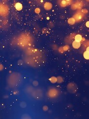 An abstract image with a bokeh effect, creating a dreamy, celebratory atmosphere with a blurred background of bright lights and stars.