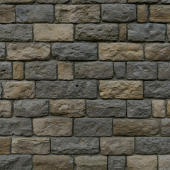 Fototapeta premium Stone Brick Wall Texture Seamless Background Image