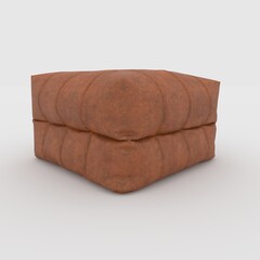 3d render puff Chair design element. Furniture Collection	