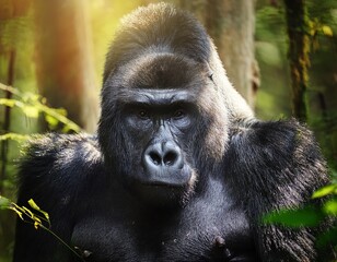 Obraz premium gorilla in forest