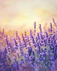 Lavender field at sunset