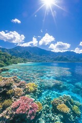 Naklejka premium Tropical Coral Reefs Scenic View
