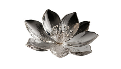 ガラス細工の花　背景透過　素材