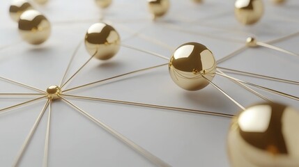 D illustration of networked nodes symbolizing team connections and collaborative structure