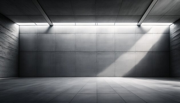 modern architectural showcase featuring a spacious empty concrete wall and floor ideal for automotive presentations highlighting sleek design and minimalistic aesthetics